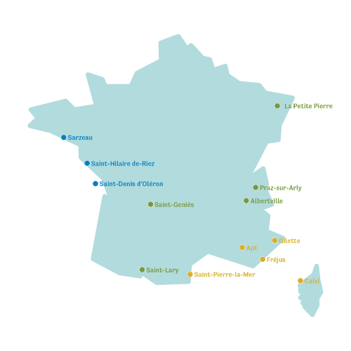 Carte destinations groupe