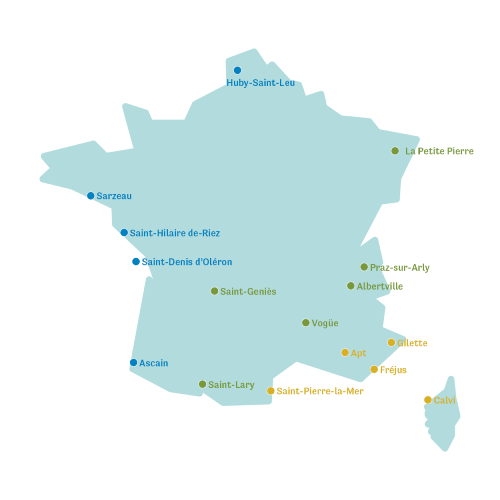 Carte destinations groupe